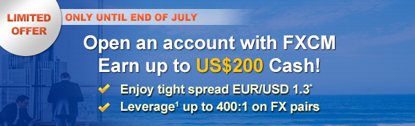 Limited Offer Open An Fxcm Account And Earn A Cash Bonus Up To Us 200 - 